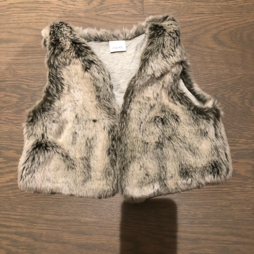 Toddler fur vest, Size 2-3Y